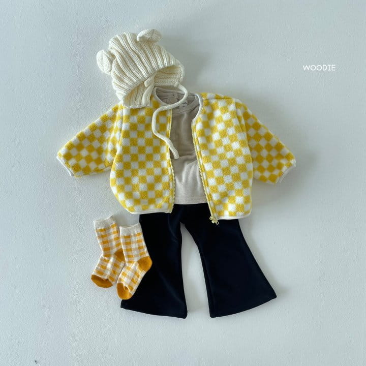 WOODIE - Korean Children Fashion - #Kfashion4kids - Checker Fleece Jacket - 6