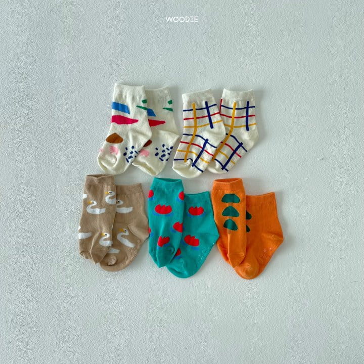 WOODIE - Korean Children Fashion - #Kfashion4kids - Ember Socks [set of 5]