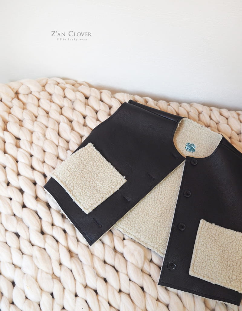 ZAN CLOVER - Korean Children Fashion - #Kfashion4kids - Clover Swede Vest - 4