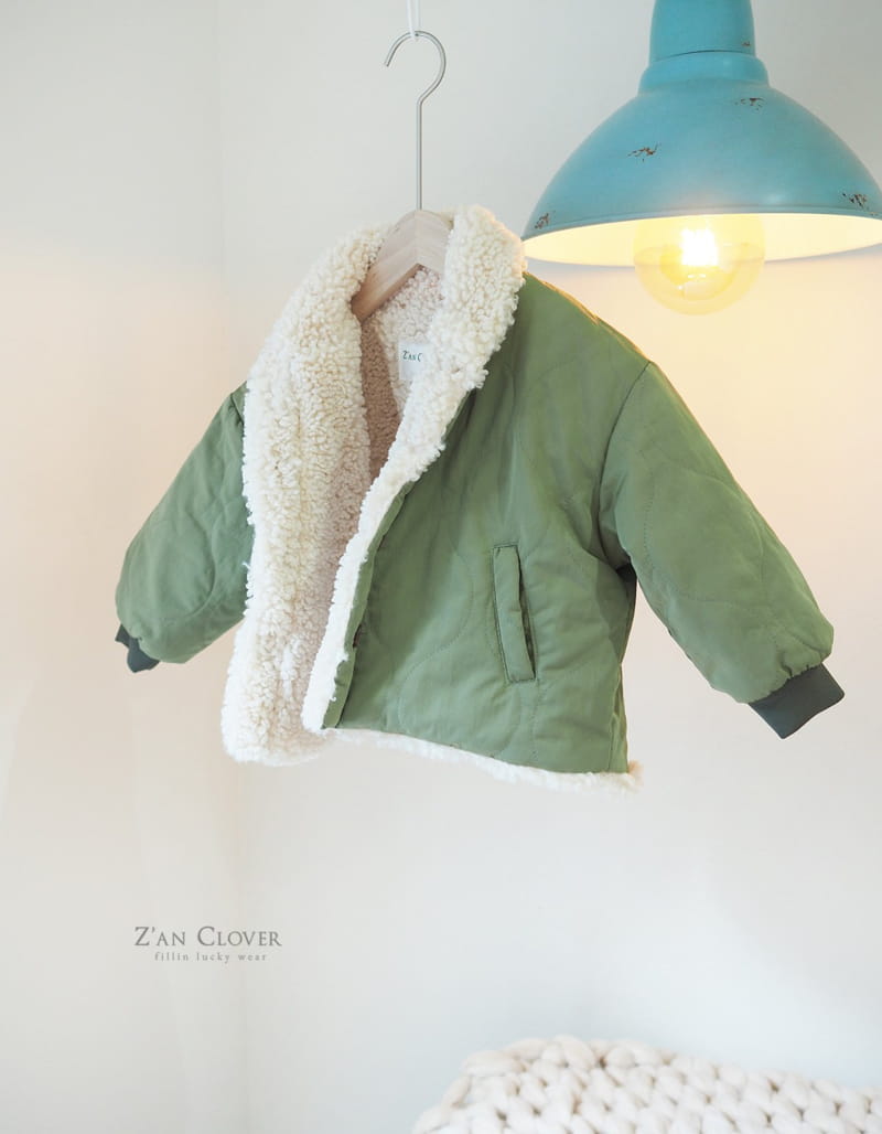 ZAN CLOVER - Korean Children Fashion - #Kfashion4kids - Quilting Shawl Collar Jacket - 4
