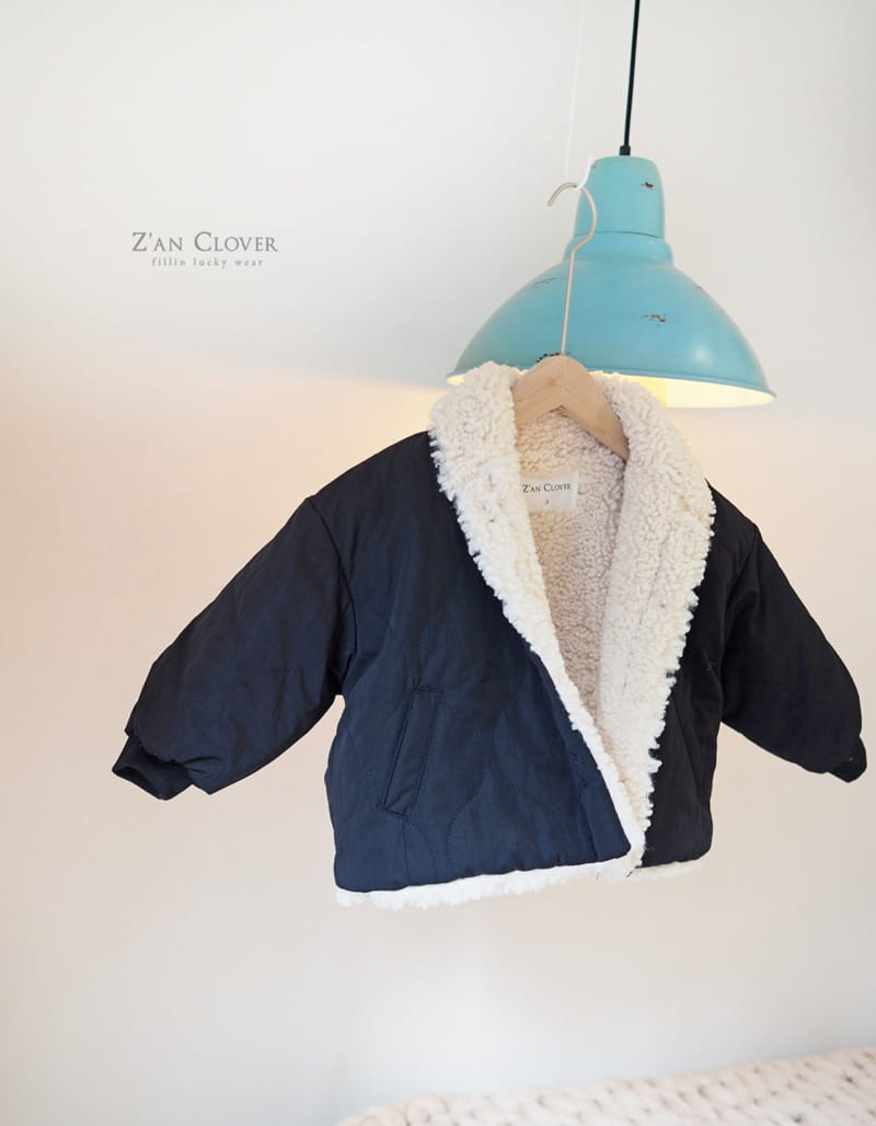 ZAN CLOVER - Korean Children Fashion - #Kfashion4kids - Quilting Shawl Collar Jacket - 8