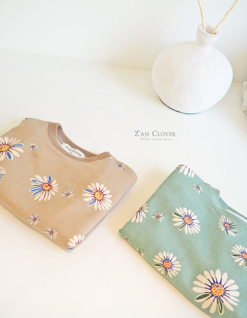 ZAN CLOVER - Korean Children Fashion - #Kfashion4kids - Vintage Flower Sweatshirt
