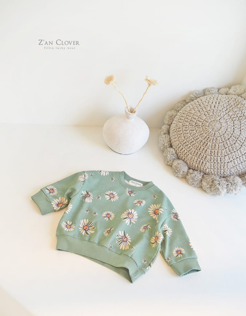 ZAN CLOVER - Korean Children Fashion - #Kfashion4kids - Vintage Flower Sweatshirt - 2