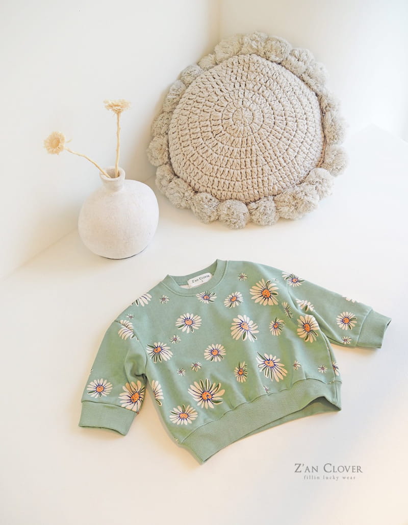 ZAN CLOVER - Korean Children Fashion - #Kfashion4kids - Vintage Flower Sweatshirt - 3