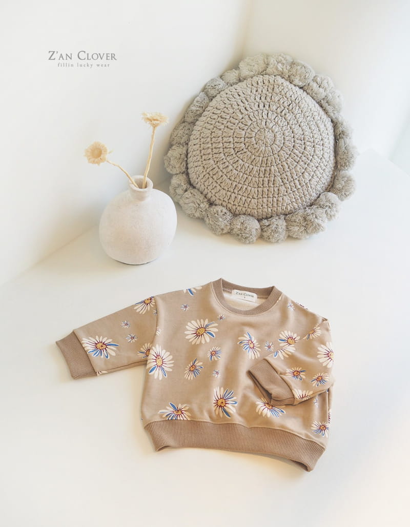 ZAN CLOVER - Korean Children Fashion - #Kfashion4kids - Vintage Flower Sweatshirt - 5