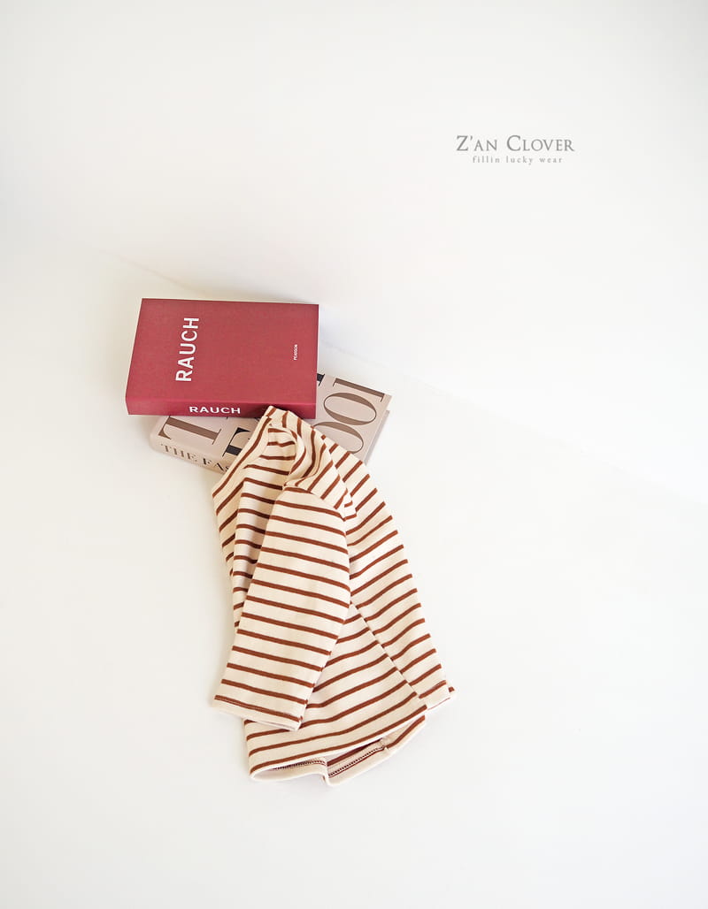 ZAN CLOVER - Korean Children Fashion - #Kfashion4kids - Peach Stripes Tee - 5