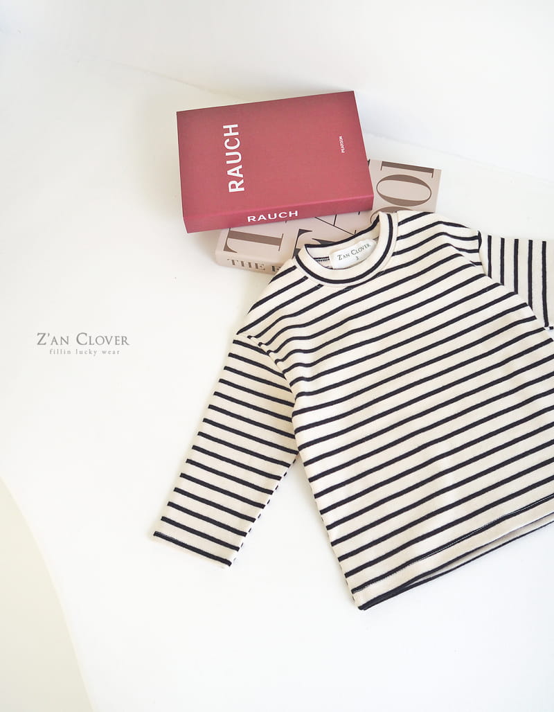 ZAN CLOVER - Korean Children Fashion - #Kfashion4kids - Peach Stripes Tee - 8