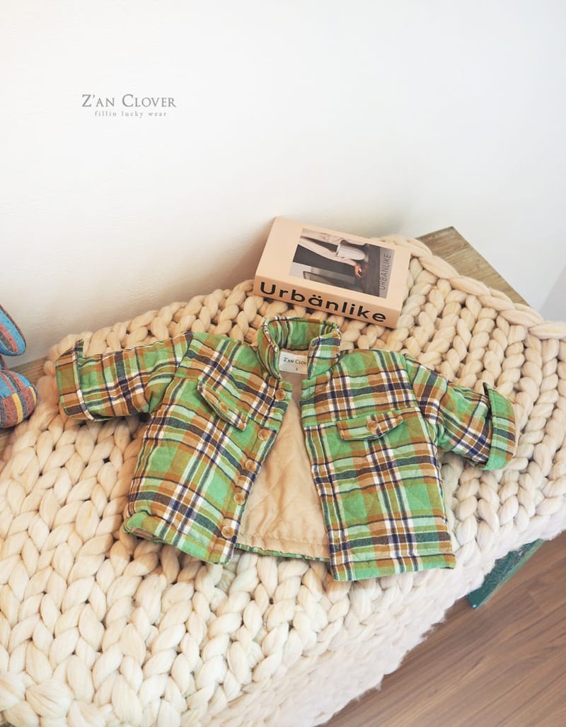 ZAN CLOVER - Korean Children Fashion - #Kfashion4kids - Check Quilting Jacket