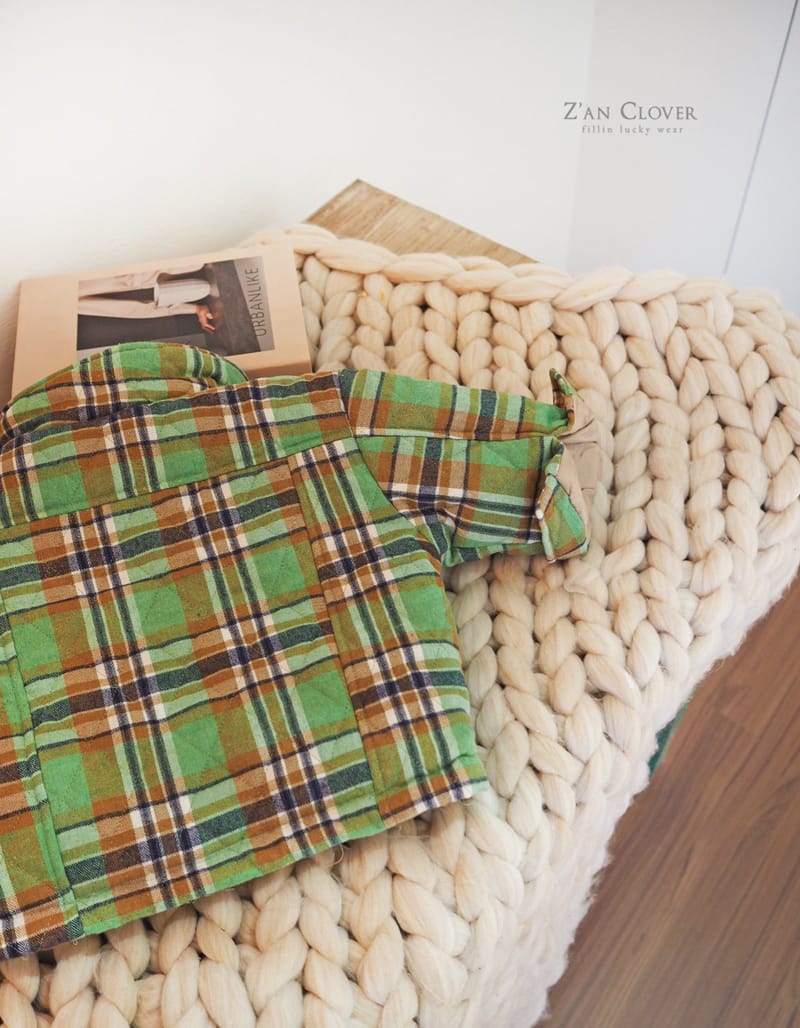 ZAN CLOVER - Korean Children Fashion - #Kfashion4kids - Check Quilting Jacket - 4