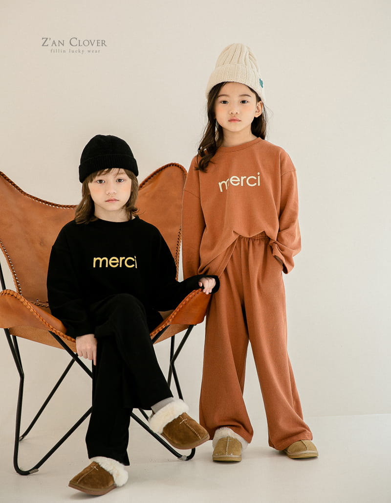 ZAN CLOVER - Korean Children Fashion - #Kfashion4kids - Merci Top Bottom Set - 2