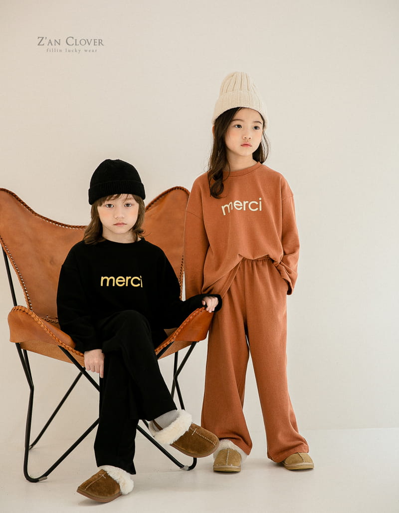 ZAN CLOVER - Korean Children Fashion - #Kfashion4kids - Merci Top Bottom Set - 4