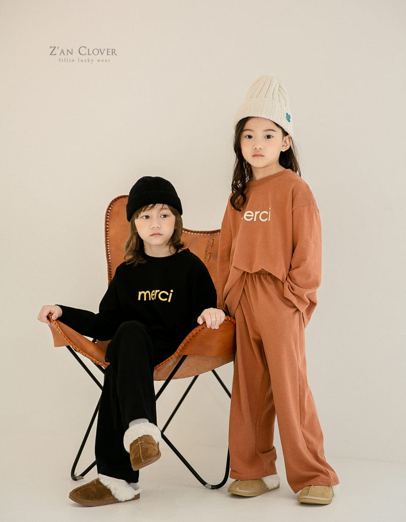 ZAN CLOVER - Korean Children Fashion - #Kfashion4kids - Merci Top Bottom Set - 5