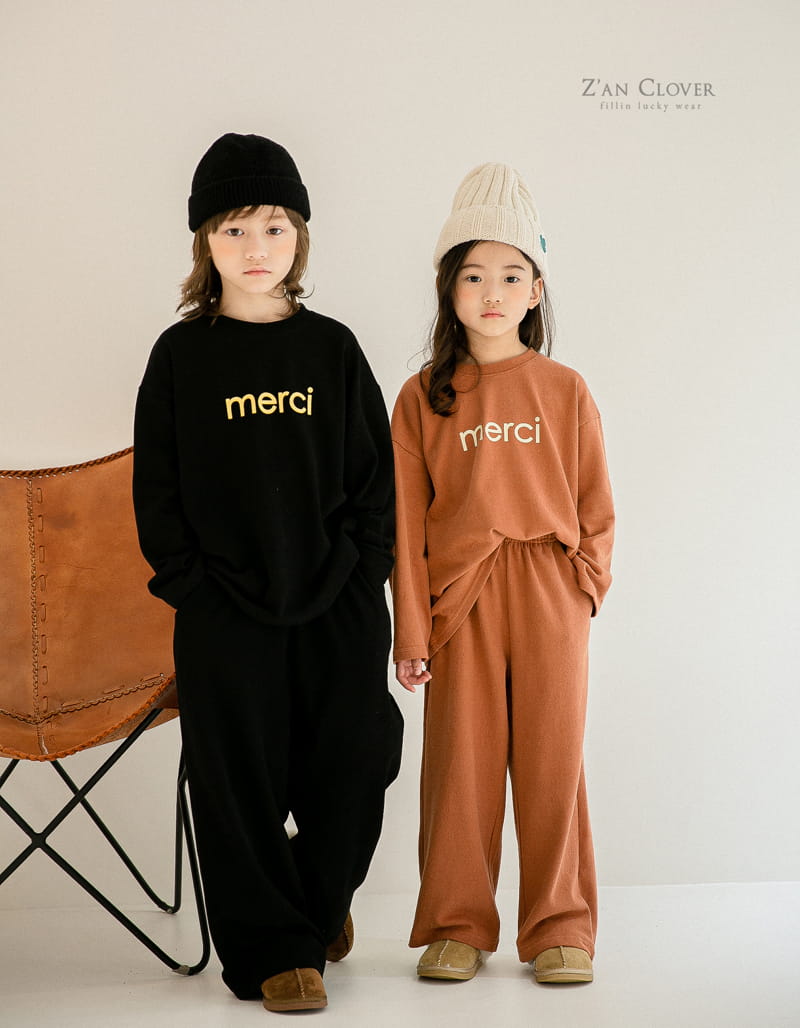 ZAN CLOVER - Korean Children Fashion - #Kfashion4kids - Merci Top Bottom Set - 8