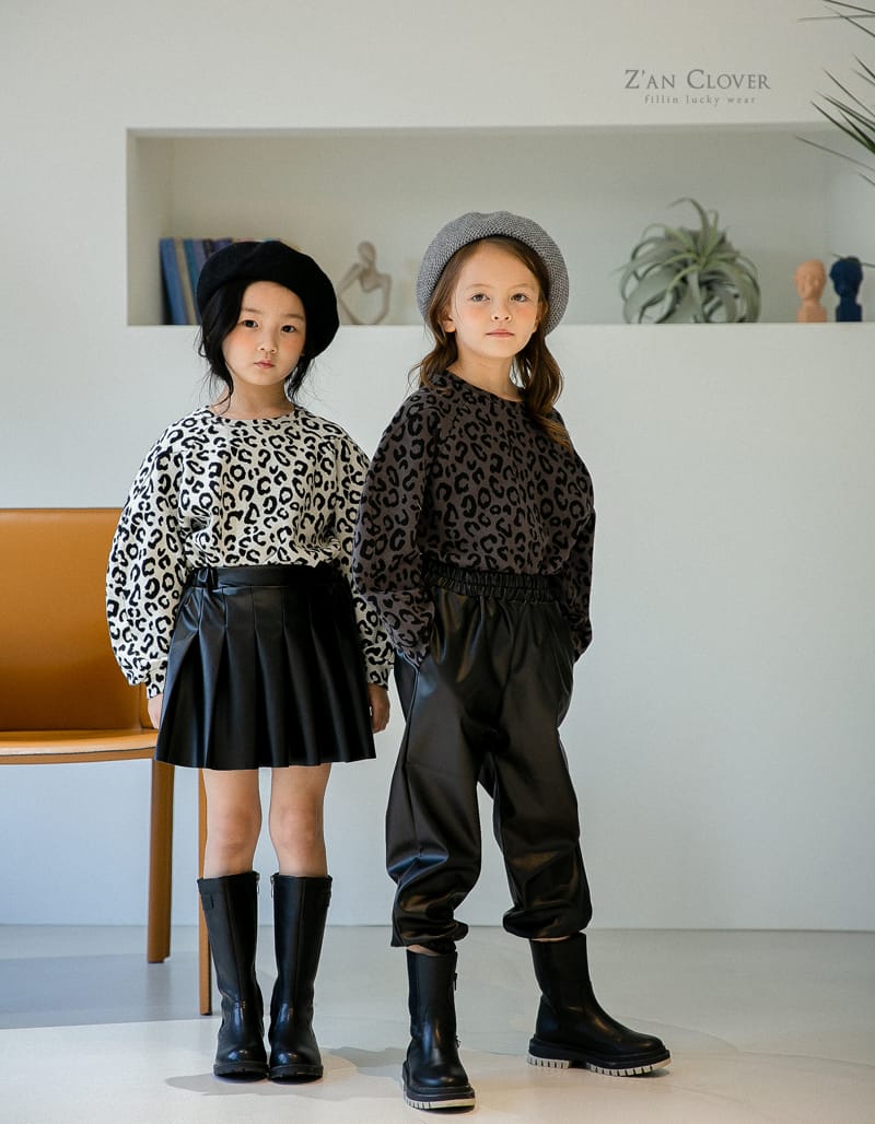 ZAN CLOVER - Korean Children Fashion - #Kfashion4kids - Jacquard Leopard Tee - 11