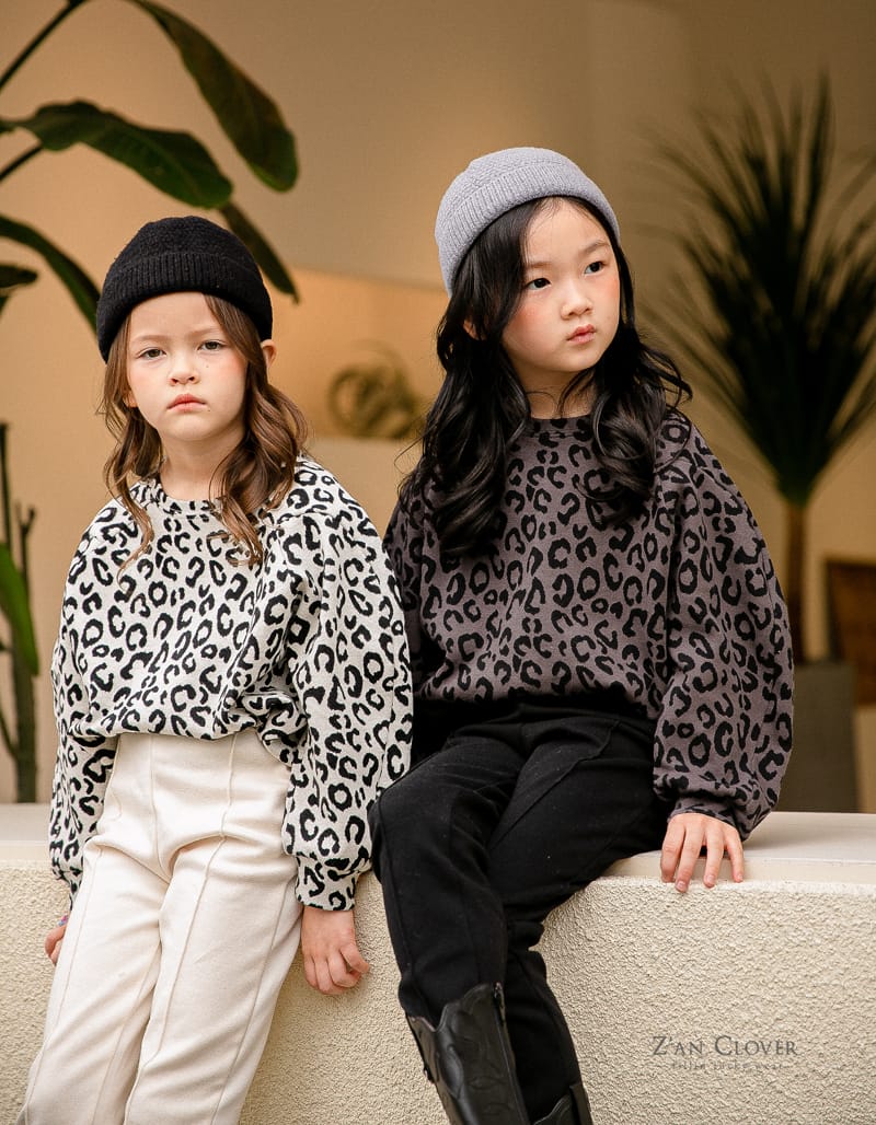 ZAN CLOVER - Korean Children Fashion - #Kfashion4kids - Jacquard Leopard Tee - 2