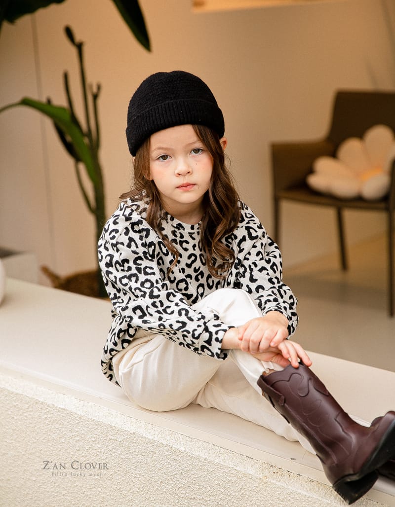 ZAN CLOVER - Korean Children Fashion - #Kfashion4kids - Jacquard Leopard Tee - 3