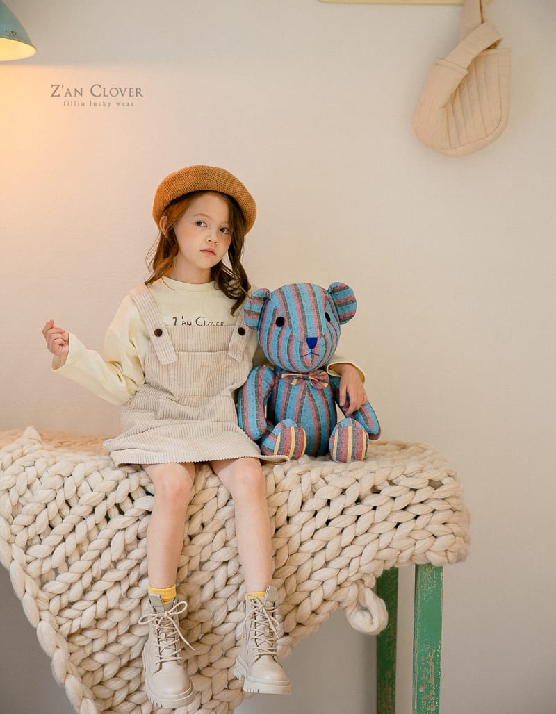 ZAN CLOVER - Korean Children Fashion - #Kfashion4kids - Rib Dungarees One-piece