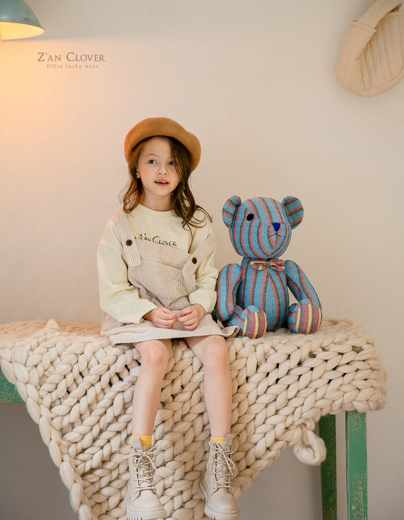 ZAN CLOVER - Korean Children Fashion - #Kfashion4kids - Rib Dungarees One-piece - 2