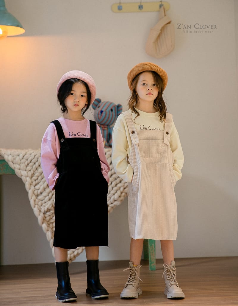 ZAN CLOVER - Korean Children Fashion - #Kfashion4kids - Rib Dungarees One-piece - 5