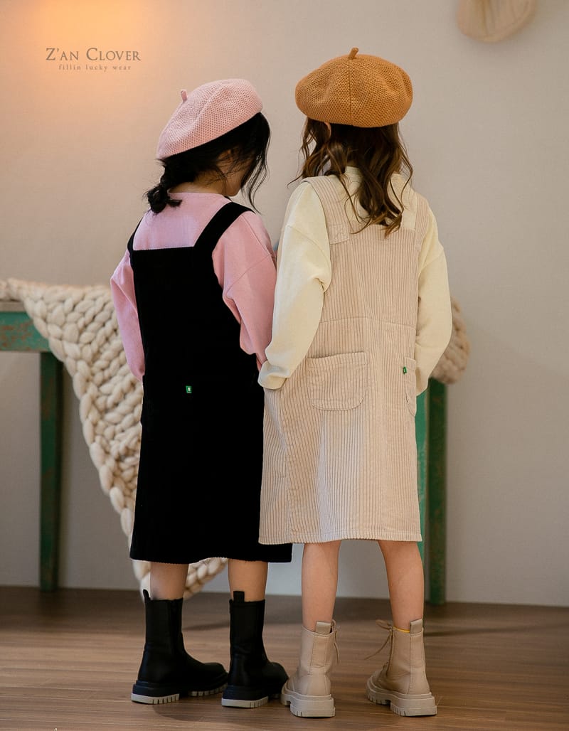 ZAN CLOVER - Korean Children Fashion - #Kfashion4kids - Rib Dungarees One-piece - 8