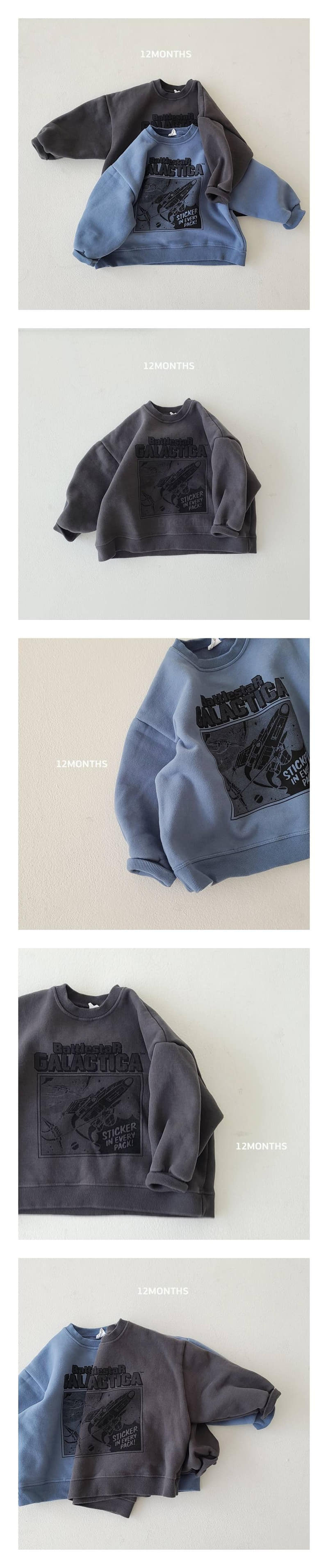 12 MONTH - Korean Children Fashion - #Kfashion4kids - Space Sweatshirt