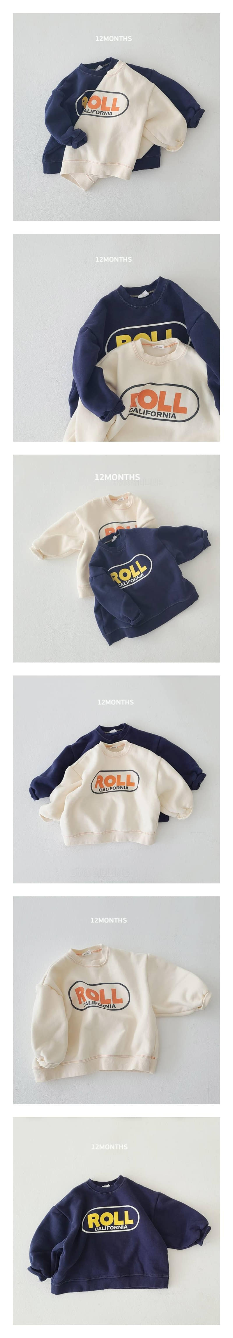 12 MONTH - Korean Children Fashion - #Kfashion4kids - Roll Sweatshirt