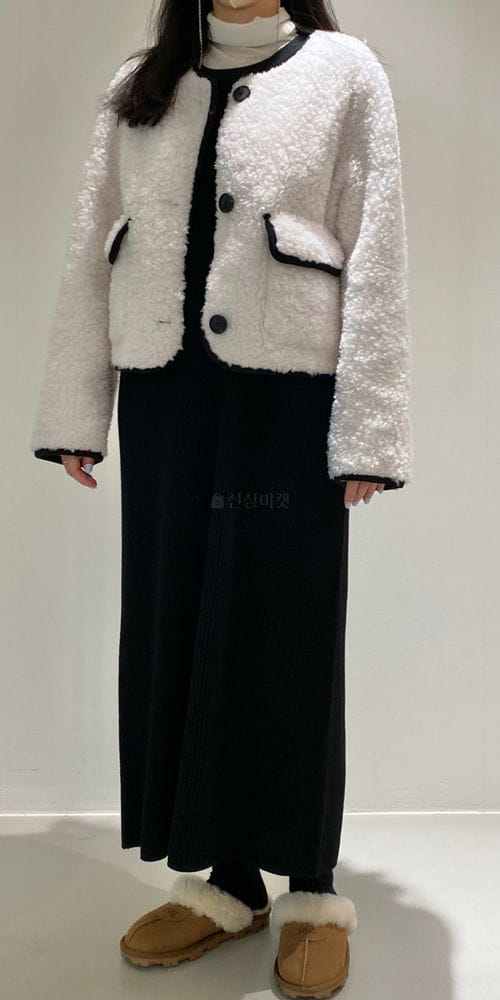 1968 - Korean Children Fashion - #Kfashion4kids - Fleece Fluffy Piping Jacket