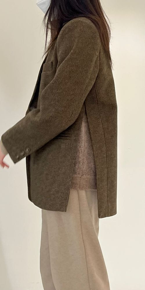 1968 - Korean Children Fashion - #Kfashion4kids - Stripes Herringborn Slit Jacket - 2