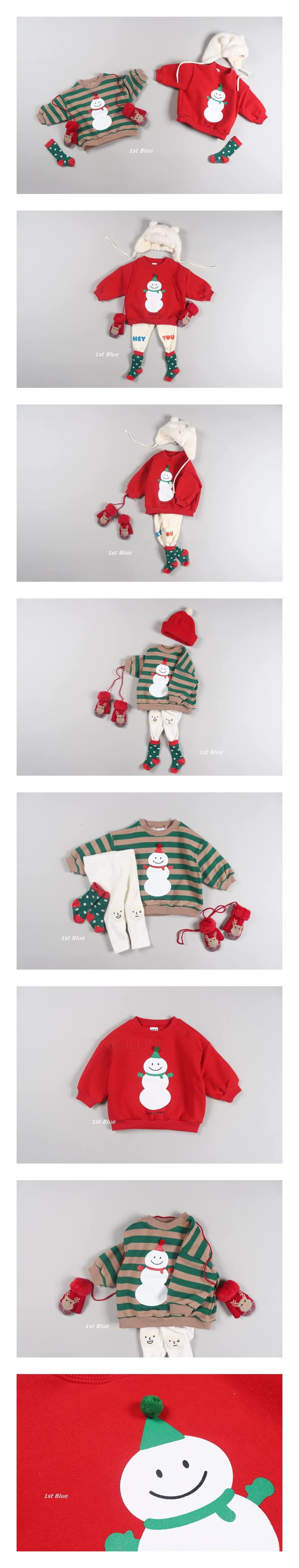1ST BLUE - Korean Children Fashion - #Kfashion4kids - Snow Sweatshirt