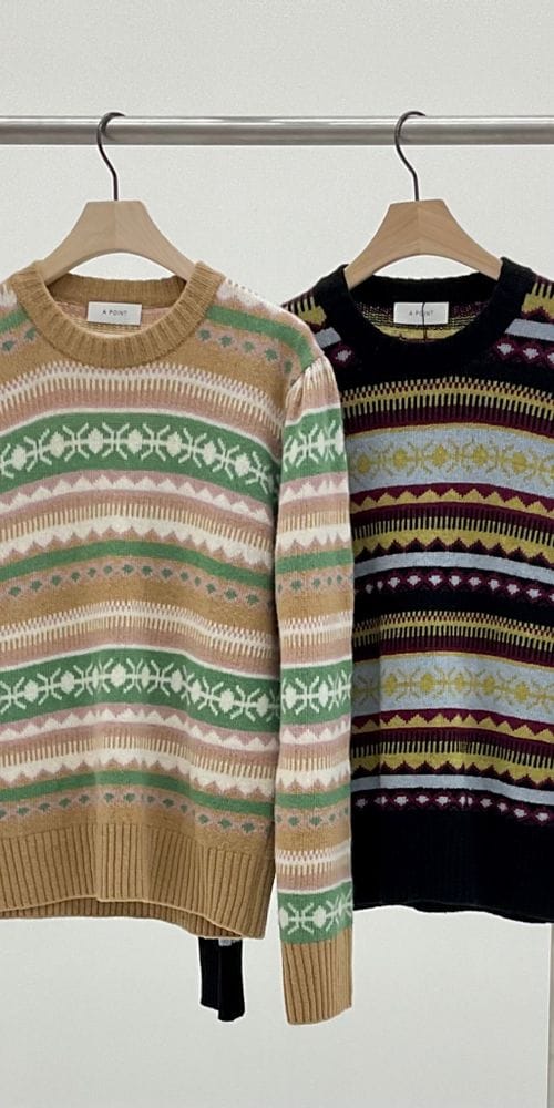 A POINT - Korean Children Fashion - #Kfashion4kids - Jacquard Knit Tee - 3
