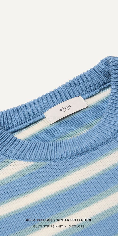 AILLA - Korean Children Fashion - #Kfashion4kids - Color Stripes Tee