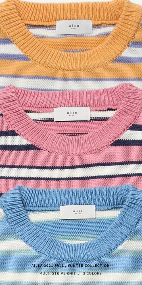 AILLA - Korean Children Fashion - #Kfashion4kids - Color Stripes Tee - 4