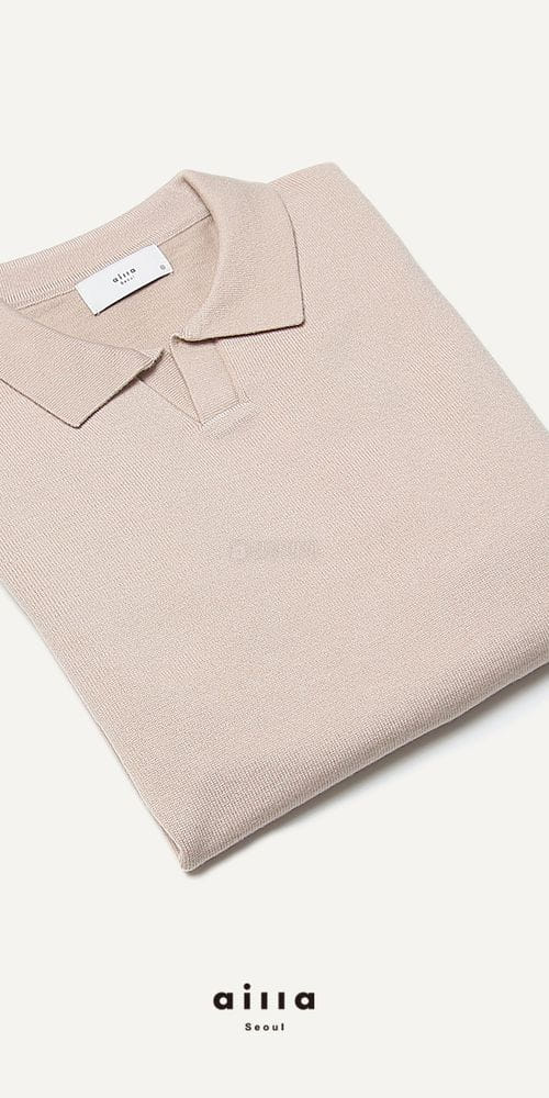 AILLA - Korean Children Fashion - #Kfashion4kids - Open Collar Knit Tee - 3