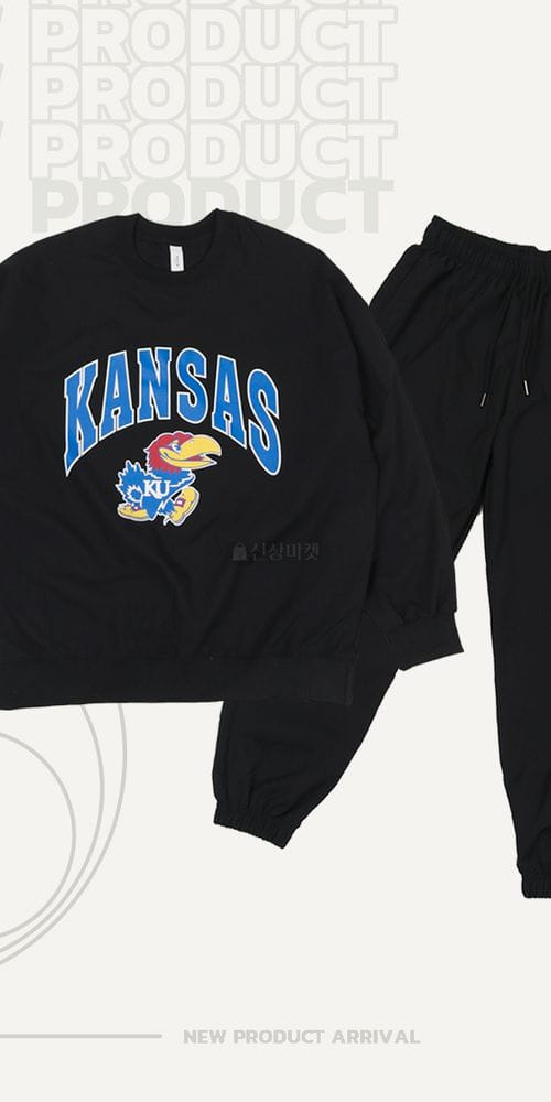 AILLA - Korean Children Fashion - #Kfashion4kids - Kansas Sweatshirt Jogger Pants Set - 2