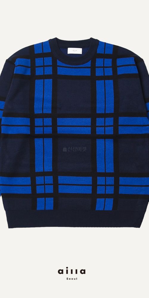 AILLA - Korean Children Fashion - #Kfashion4kids - Square Check Round Knit Tee - 4