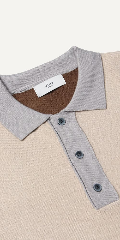 AILLA - Korean Children Fashion - #Kfashion4kids - Color Collar Knit Tee