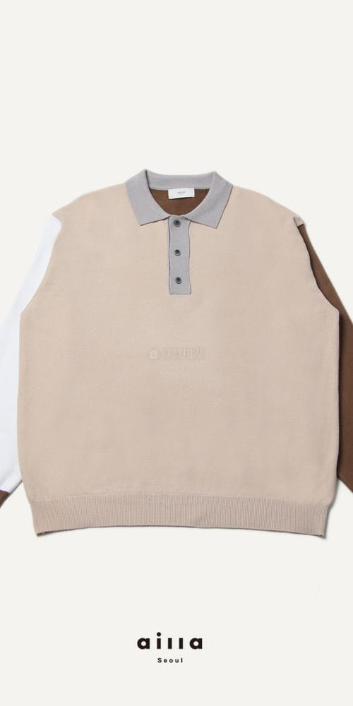 AILLA - Korean Children Fashion - #Kfashion4kids - Color Collar Knit Tee - 2