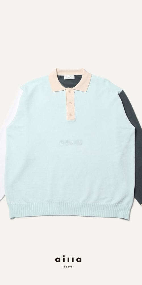 AILLA - Korean Children Fashion - #Kfashion4kids - Color Collar Knit Tee - 4