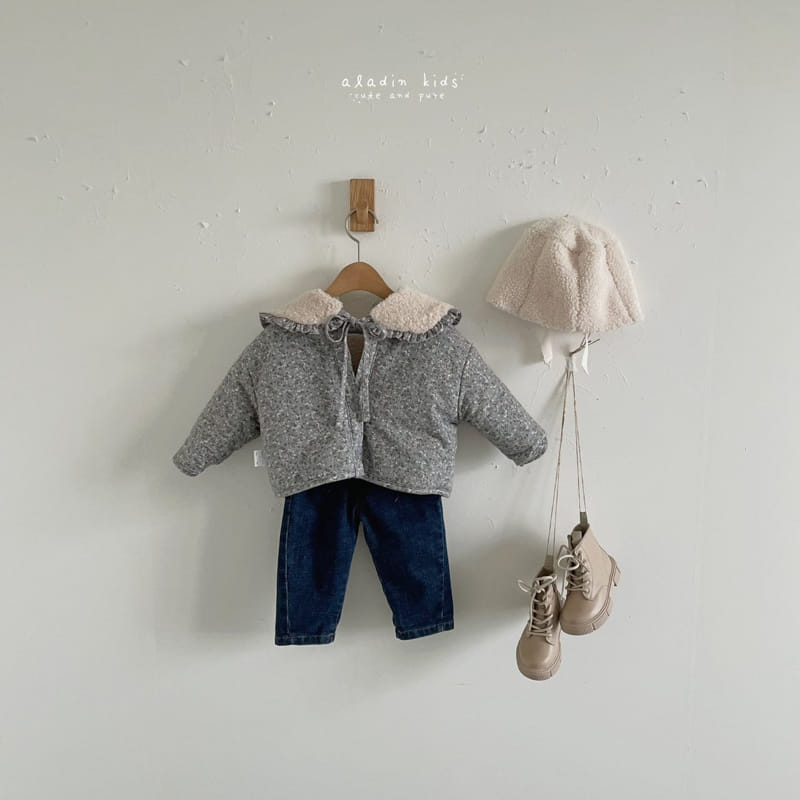 ALADIN - Korean Children Fashion - #Kfashion4kids - Line Fleece Jeans - 12