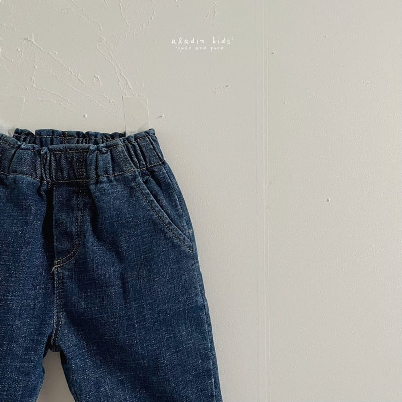 ALADIN - Korean Children Fashion - #Kfashion4kids - Line Fleece Jeans - 2