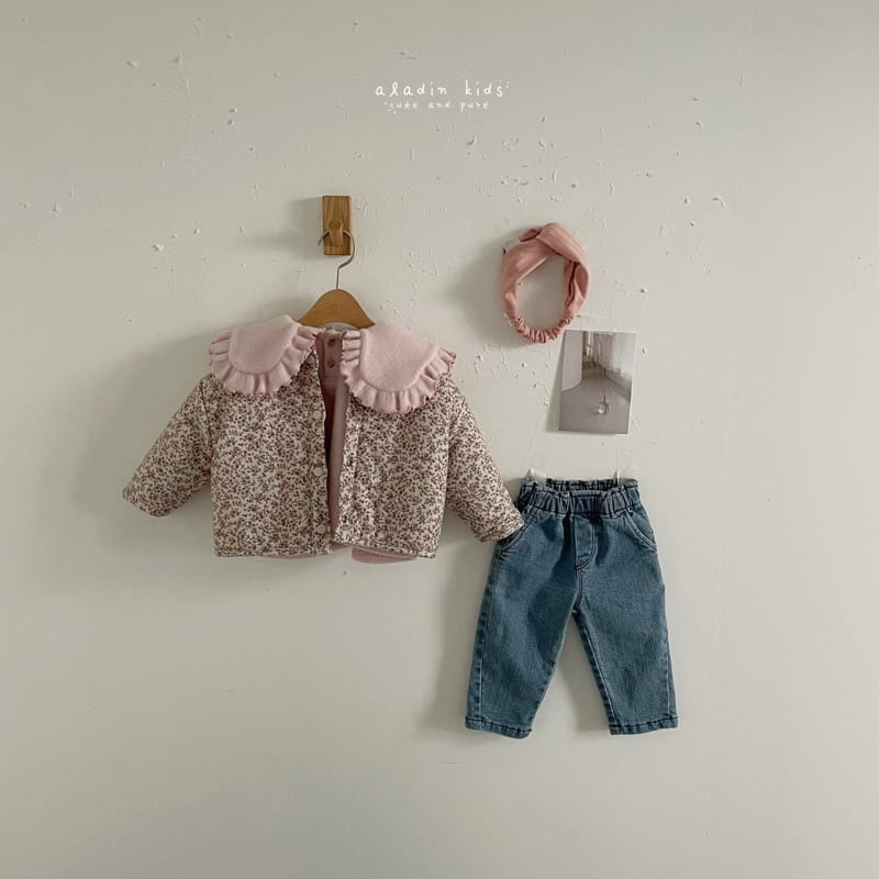 ALADIN - Korean Children Fashion - #Kfashion4kids - Line Fleece Jeans - 8