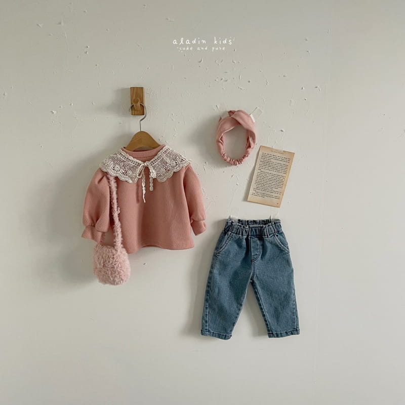 ALADIN - Korean Children Fashion - #Kfashion4kids - Line Fleece Jeans - 9