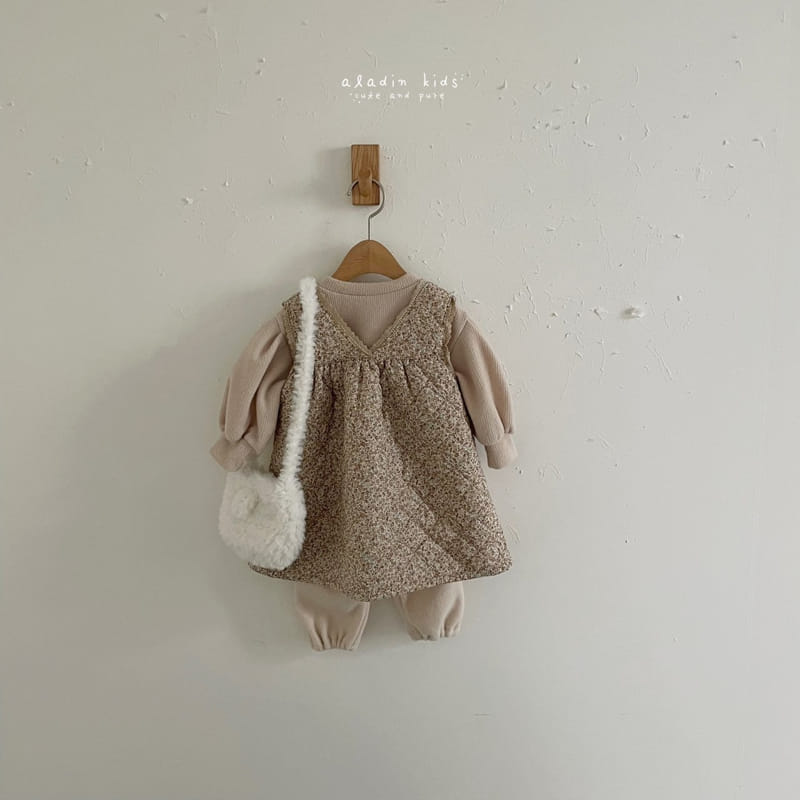 ALADIN - Korean Children Fashion - #Kfashion4kids - Latte Vest One-piece - 2