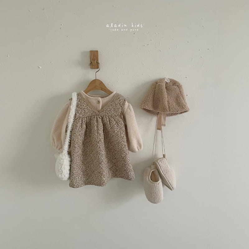 ALADIN - Korean Children Fashion - #Kfashion4kids - Latte Vest One-piece - 4