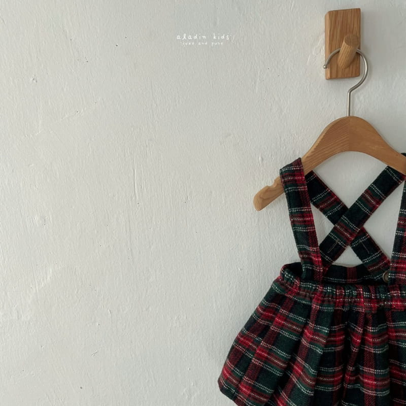 ALADIN - Korean Children Fashion - #Kfashion4kids - Check Wrinkle Skirt