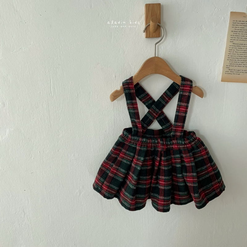 ALADIN - Korean Children Fashion - #Kfashion4kids - Check Wrinkle Skirt - 2