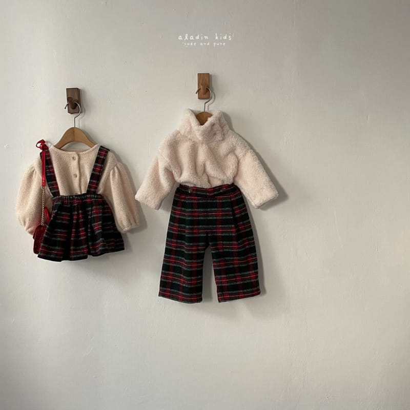 ALADIN - Korean Children Fashion - #Kfashion4kids - Check Wrinkle Skirt - 6