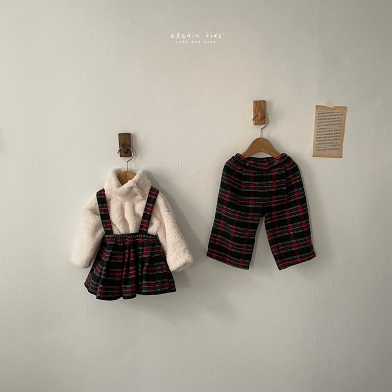 ALADIN - Korean Children Fashion - #Kfashion4kids - Check Wrinkle Pants - 3
