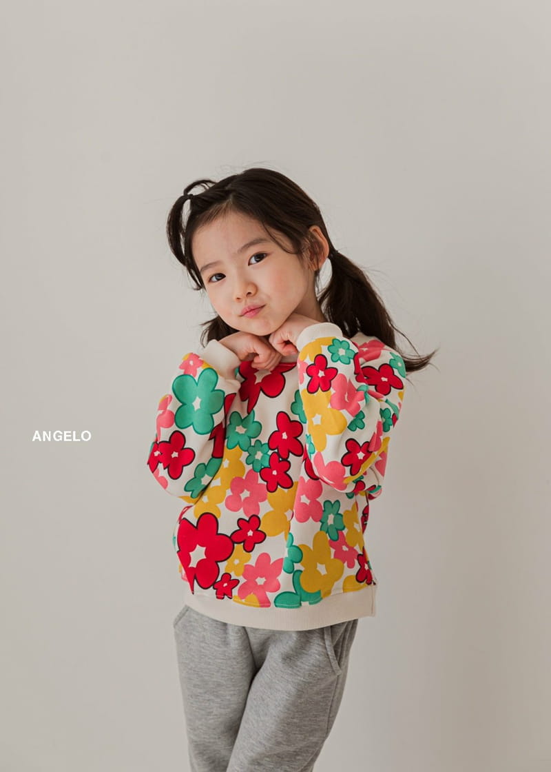 ANGELO - Korean Children Fashion - #Kfashion4kids - Flower Fleece Sweatshirt