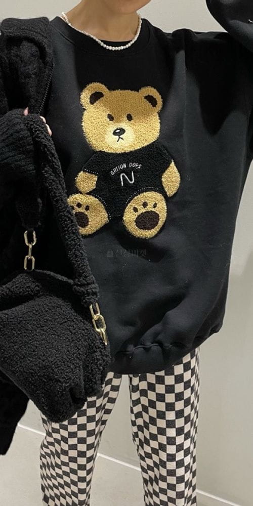 ANOTHER AVENUE - Korean Children Fashion - #Kfashion4kids - Bear Embroidery Sweatshirt - 11